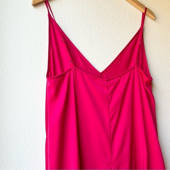 Rhode Cleo Satin Slip Dress in Lipstick Red Sz L - Picture 8 of 14